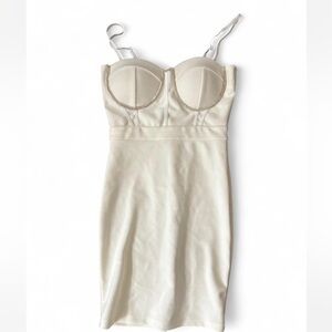 Haute Monde Elegant Cream Bustier Chemise